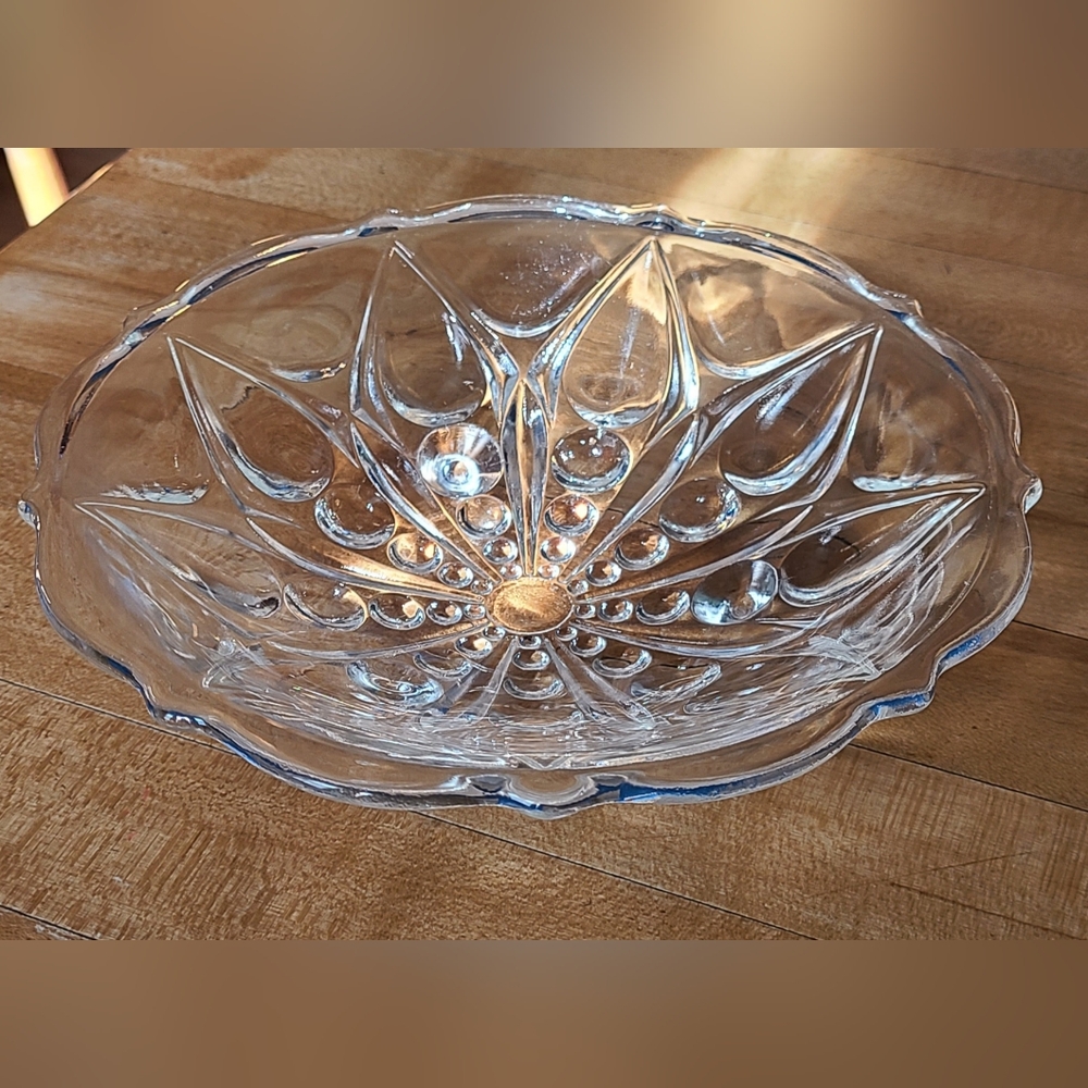 1960's Anchor Hocking TEARDROP/DOT #920 Bowl Mint Vintage Bohemian 60s